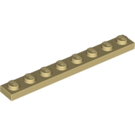 Lego destička 1x8, béžová (346005, 4114324)